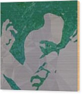 Green Elvis Wood Print