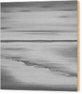 Grey Solitude Monochrome Wood Print