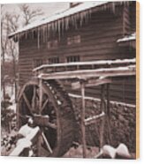 Grist Mill At Siver Dollar City Wood Print