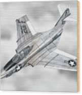 Grumman F9f Cougar Wood Print