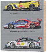 Gt Le Mans Poster Wood Print
