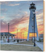 Gulfport Lighthouse Wood Print