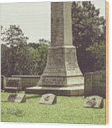Gwaltney Monument In Smithfield Virginia Wood Print