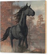 Halloween Horse Wood Print