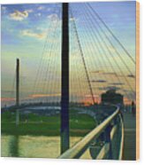 Handrail - Bob Kerrey Bridge Wood Print
