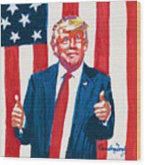 Happy Birthday President Trump Wood Print