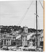 Harbor Boats In The South Of France Wood Print