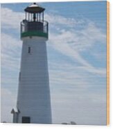 Harbor Lighthouse Santa Cruz Wood Print