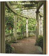 Gardens At Hatley Castle Wood Print