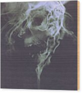 Haunted Smoke Wood Print