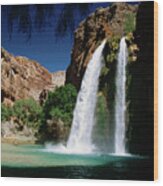 Havasu Falls Classic View Wood Print