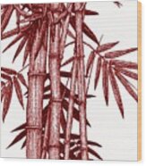 Hawaiian Bamboo Red Wood Print