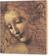 Head Of A Woman Wood Print