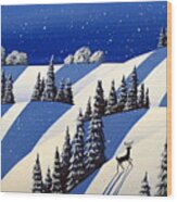 Heading North - Modern Winter Landscape Wood Print
