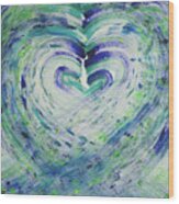 Heart Centered Peace And Love Wood Print