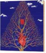 Heart Is The Abode Of The Spirit Wood Print