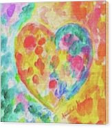 Heart Rainbow Wood Print