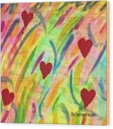 Hearts Of Spring Wood Print