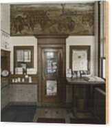 Hebron Nebraska Post Office Mural Wood Print
