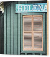 Helena Sign On A Spring Day Wood Print