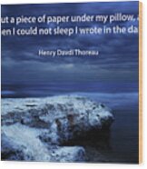 Henry David Thoreau - 12 Wood Print