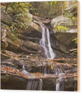 Hidden Falls Of Danbury, Nc Wood Print