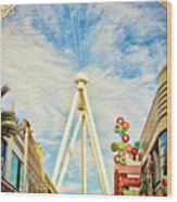 High Roller Wheel, Las Vegas Wood Print