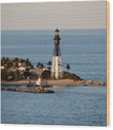 Hillsboro Lighthouse In Florida Wood Print