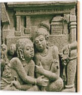 Hindu Temple Sculpture - Prambanan I Wood Print