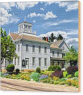 Historic Cupola House In Egg Harbor Door County Wood Print