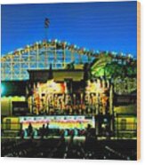 Historic Playland Amusement Park Wood Print