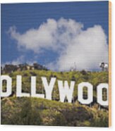 Hollywood Sign Wood Print