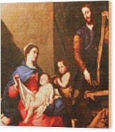 Holy Family By Jose De Ribera Wood Print