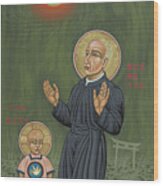 Holy Father Pedro Arrupe, Sj In Hiroshima With The Christ Child 293 Wood Print