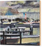 Hope Town Harbour Wood Print