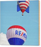 Hot Air Balloon U.s.a. Wood Print