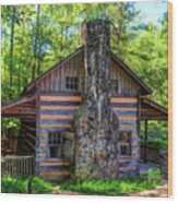 Hunt Cabin Wood Print