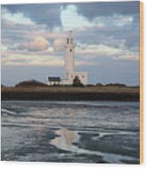 Hurst Castle Lighthouse New Milton Hampshire Uk Wood Print