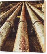 Hydroelectric Pipeline Wood Print