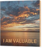 I Am Valuable Two Wood Print
