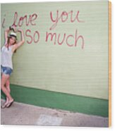I Love You So Much Mural On South Congress Is One Of Austin Wood Print