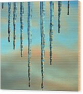 Ice Sickles - Winter In Switzerland Wood Print