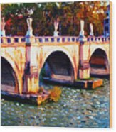 Impressionist Bridge Wood Print