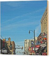 In The Middle Of Beale Street Memphis Wood Print