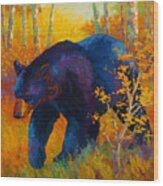 In To Spring - Black Bear Wood Print