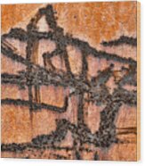 Industrial Hieroglyph Wood Print