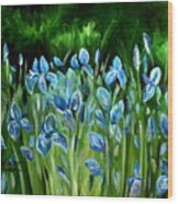 Iris Galore Wood Print