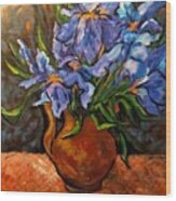 Irises Wood Print