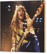 Iron Maiden 1987 Steve Harris Wood Print
