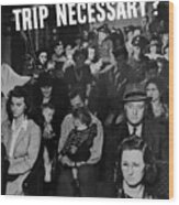 Is Your Trip Necessary Wood Print
